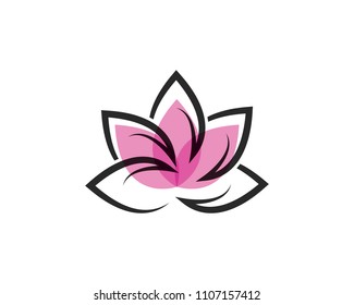 Beauty Vector Lotus flowers design logo Template icon