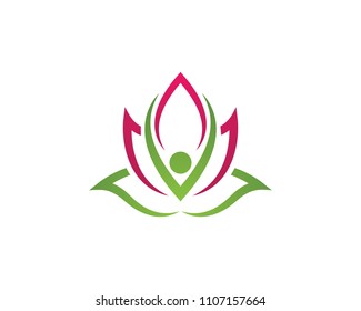 Beauty Vector Lotus flowers design logo Template icon