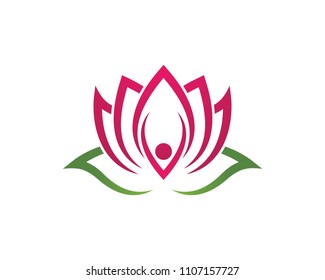 Beauty Vector Lotus flowers design logo Template icon