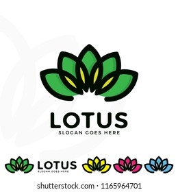 Beauty Vector lotus flowers design logo Template icon. Beauty Vector Lotus flowers design logo Template icon