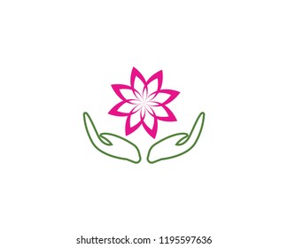 Beauty Vector Lotus flowers design logo Template icon