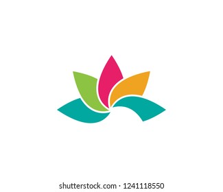 Beauty Vector lotus flowers design logo Template icon