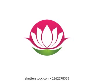 Beauty Vector Lotus flowers design logo Template icon