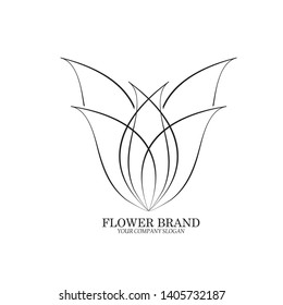 Beauty Vector Lotus flowers design logo Template icon - Vector
