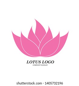 Beauty Vector Lotus flowers design logo Template icon - Vector
