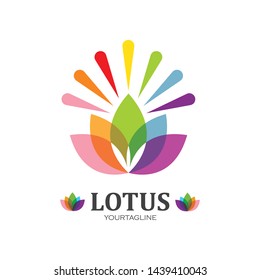 Beauty Vector Lotus flowers design logo Template icon