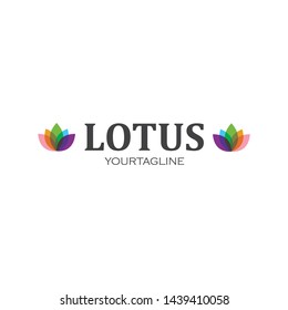 Beauty Vector Lotus flowers design logo Template icon