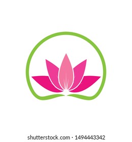 Beauty Vector Lotus flowers design logo Template icon