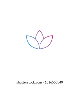 Beauty Vector Lotus flowers design logo Template icon
