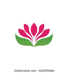 Beauty Vector lotus flowers design logo Template icon