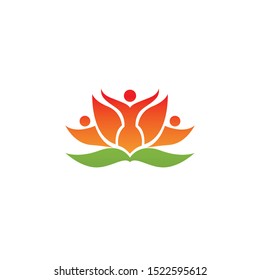 Beauty Vector lotus flowers design logo Template icon
