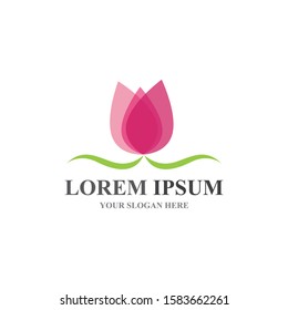 Beauty Vector lotus flowers design logo Template icon