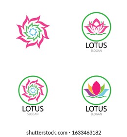 Beauty Vector Lotus flowers design logo Template icon