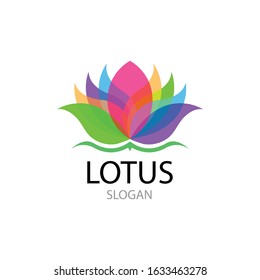 Beauty Vector Lotus flowers design logo Template icon