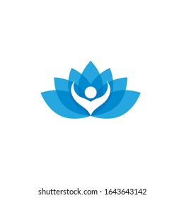 Beauty Vector lotus flowers design logo Template icon