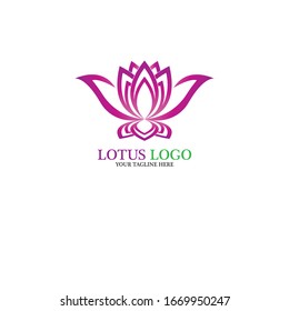 Beauty Vector lotus flowers design logo Template icon