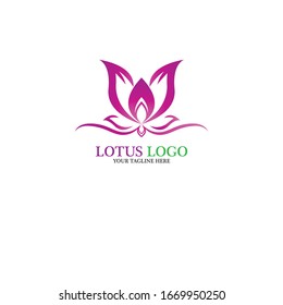 Beauty Vector lotus flowers design logo Template icon