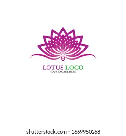 Beauty Vector lotus flowers design logo Template icon