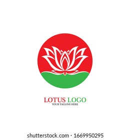 Beauty Vector lotus flowers design logo Template icon