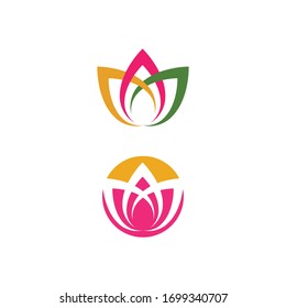Beauty Vector lotus flowers design logo Template icon