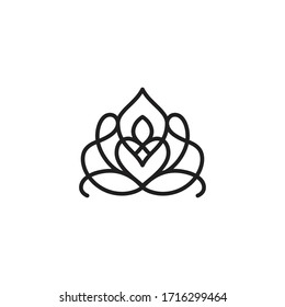 Beauty Vector Lotus flowers design logo Template icon