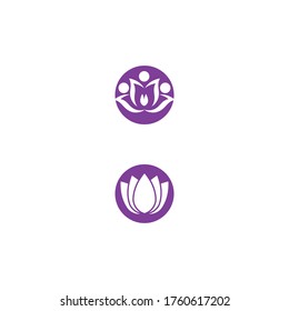 Beauty Vector lotus flowers design logo Template icon