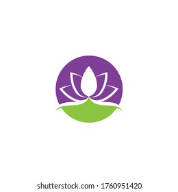 Beauty Vector lotus flowers design logo Template icon