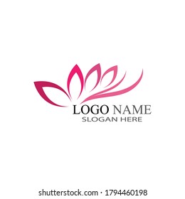 Beauty Vector lotus flowers design logo Template icon