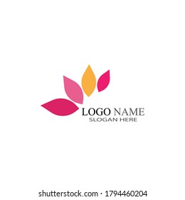 Beauty Vector lotus flowers design logo Template icon