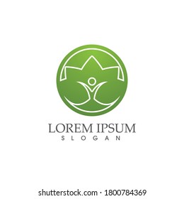 Beauty Vector lotus flowers design logo Template icon