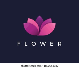 Beauty Vector Lotus flowers design logo Template icon
