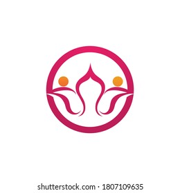 Beauty Vector lotus flowers design logo Template icon