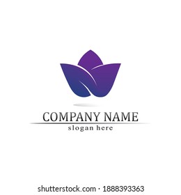 Beauty Vector lotus flowers design logo Template icon
