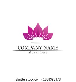 Beauty Vector lotus flowers design logo Template icon
