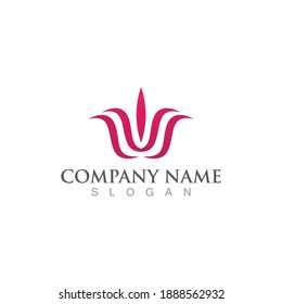 Beauty Vector lotus flowers design logo Template icon