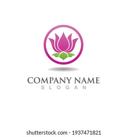 Beauty Vector lotus flowers design logo Template icon