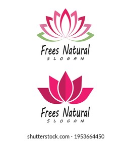 Beauty Vector lotus flowers design logo Template icon