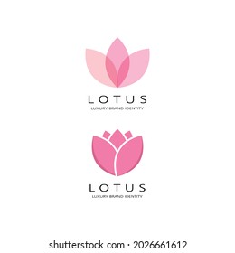 Beauty Vector lotus flowers design logo Template icon