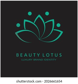 Beauty Vector lotus flowers design logo Template icon