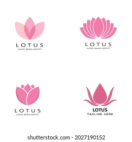 Beauty Vector lotus flowers design logo Template icon