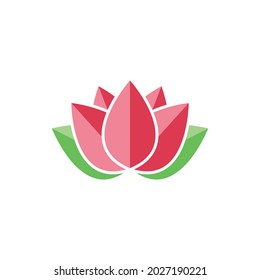 Beauty Vector lotus flowers design logo Template icon