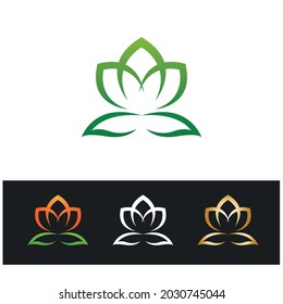 Beauty Vector lotus flowers design logo Template icon