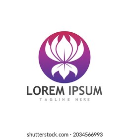 Beauty Vector lotus flowers design logo Template icon