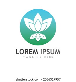 Beauty Vector lotus flowers design logo Template icon