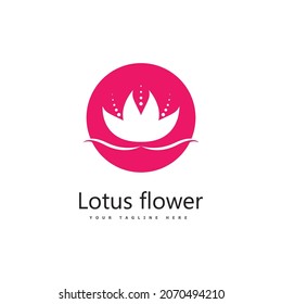 Beauty Vector lotus flowers design logo Template icon