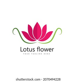 Beauty Vector lotus flowers design logo Template icon