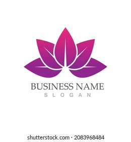 Beauty Vector lotus flowers design logo Template icon