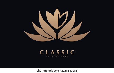 Beauty Vector Lotus flowers design logo Template icon abstract monogram vector logo template