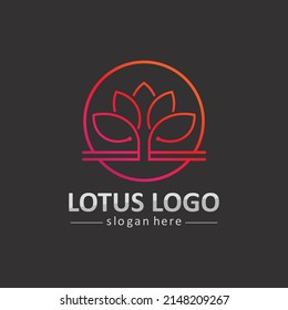 Beauty Vector lotus flowers design logo Template icon