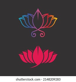 Beauty Vector lotus flowers design logo Template icon